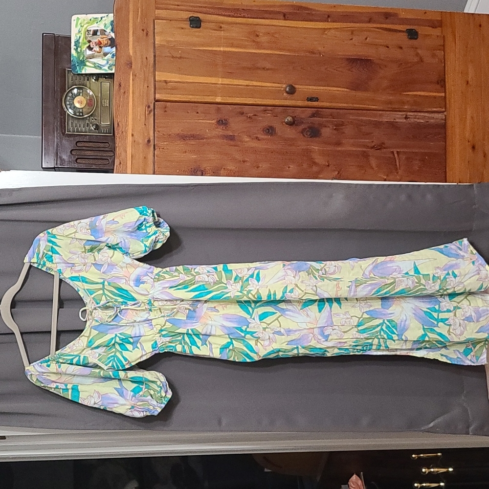 Billa Bong Womens Maxi Dress Juniors Cotton Lined Beachy Spring Summer Sz S EUC